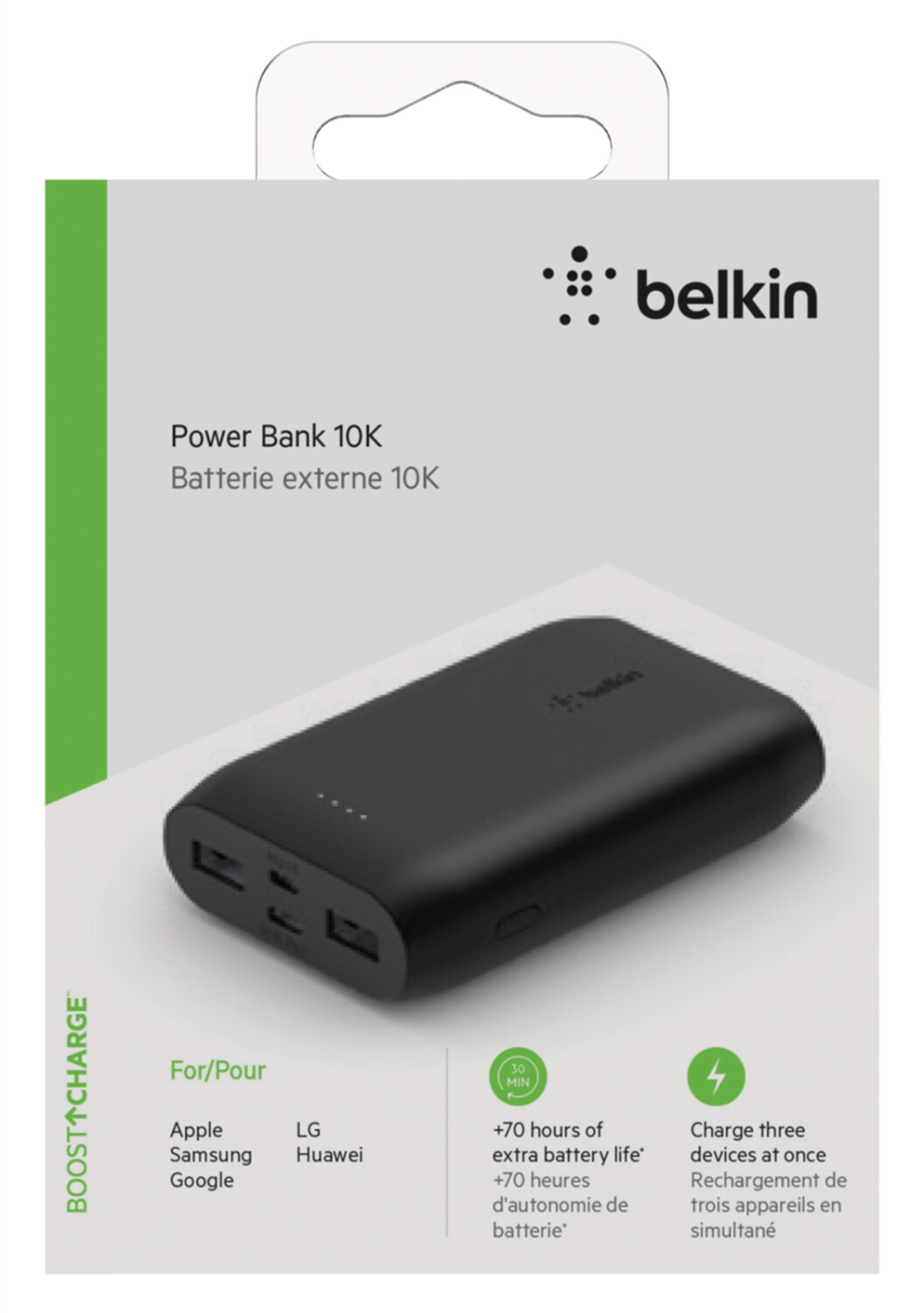 Belkin BOOST CHARGE Powerbank 10K (MultiPort) Black au meilleur prix