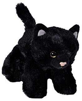 Wild Republic Hug'ems Cat Cuddly Toy 18cm Black