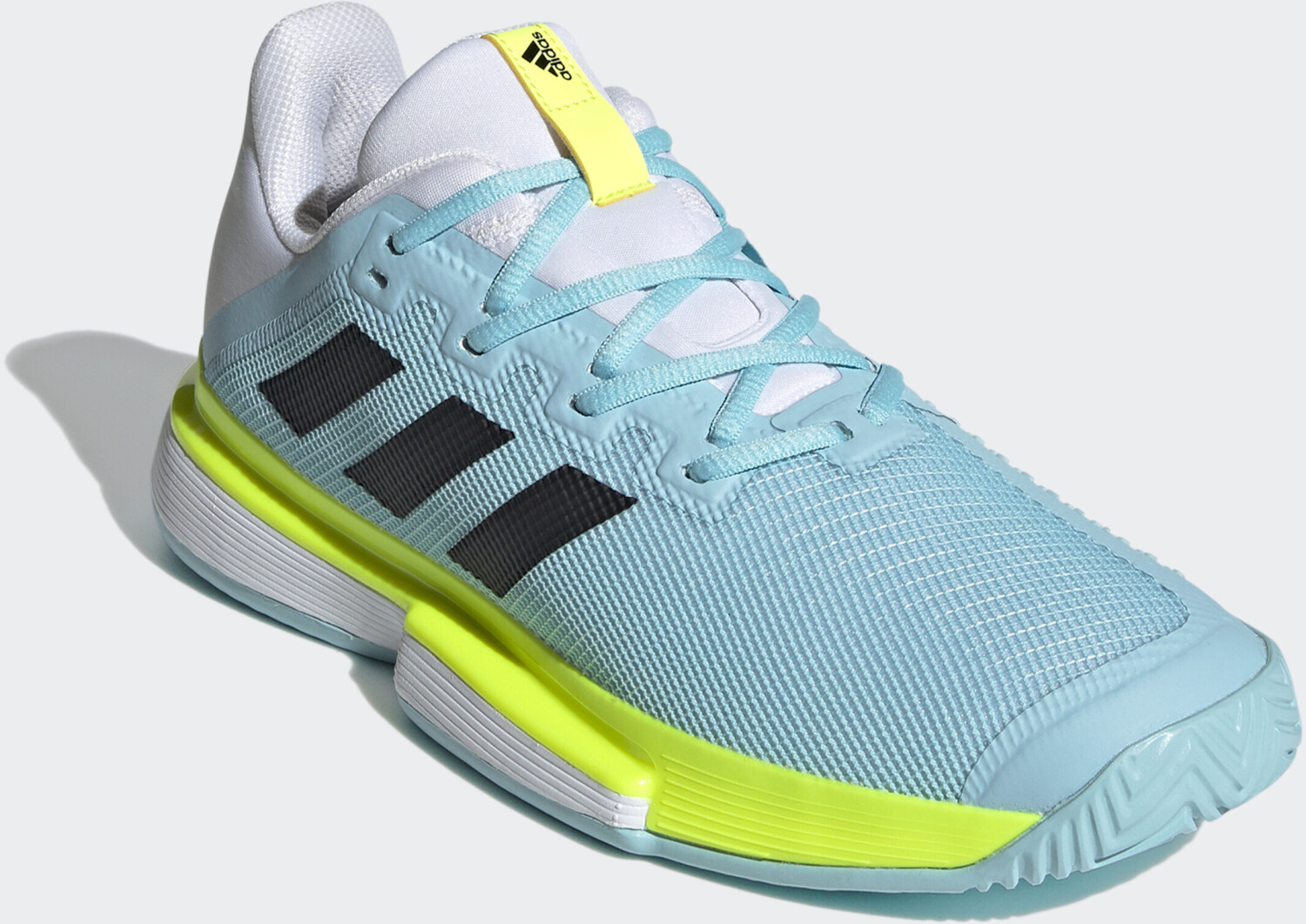 Buy Adidas SoleMatch Bounce Hazy Sky/Core Black/Solar Yellow from Â£54.99 (Today) â Best Deals on 