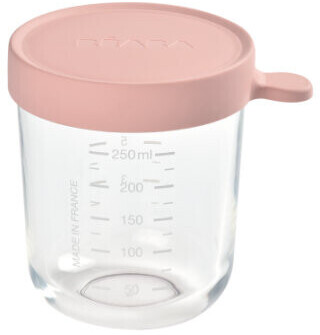 Beaba Pot de conservation en verre 250 ml rose