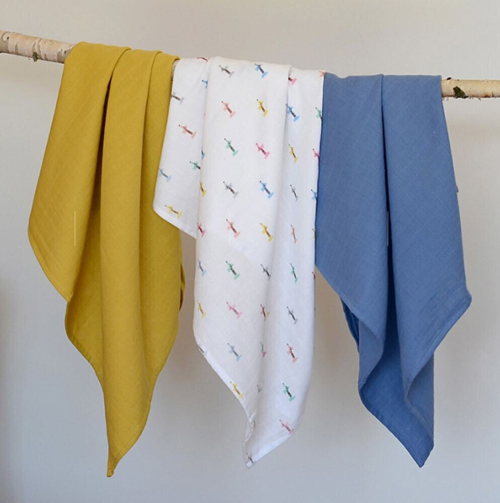 Beaba Lot de 3 langes beige