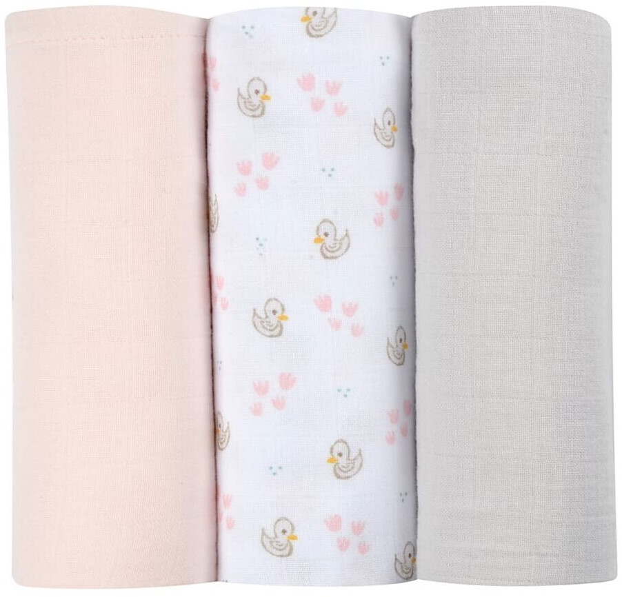 Beaba Lot de 3 langes rose