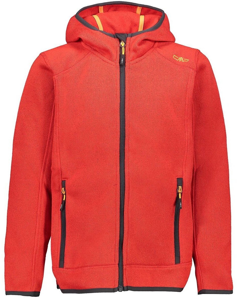 CMP Boy Fleece Jacket Fix Hood (3H60844-03CF) ferrari anthracite