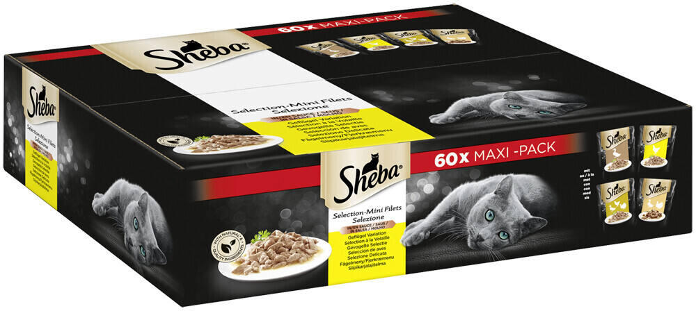 Sheba Multipack Selection Mini Fillets in Sauce Poultry Variation 60 x 85g