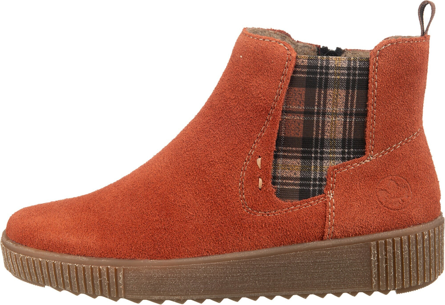 chelsea boots orange elastic