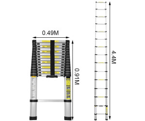 3.2m/4.4m Teleskopleiter Stehleiter Mehrzweckleiter Anlegeleiter Leiter Ladder 