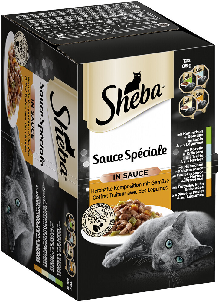 Sheba Multipack Sauce Spéciale Hearty Composition with Vegetables 6 x 12 x 85g