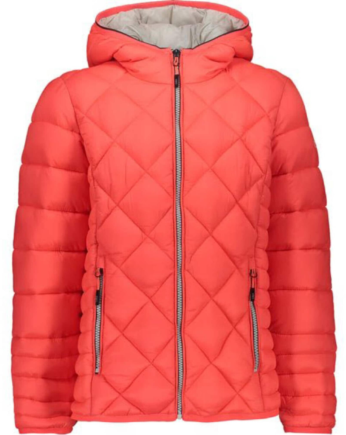 CMP Girl Padded Neon Jacket With Diamond Stitched Details (30Z1825B-C649) fluo red