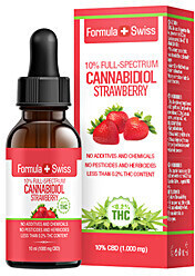 Formula Swiss Huile de CBD 10% fraises (10 ml)