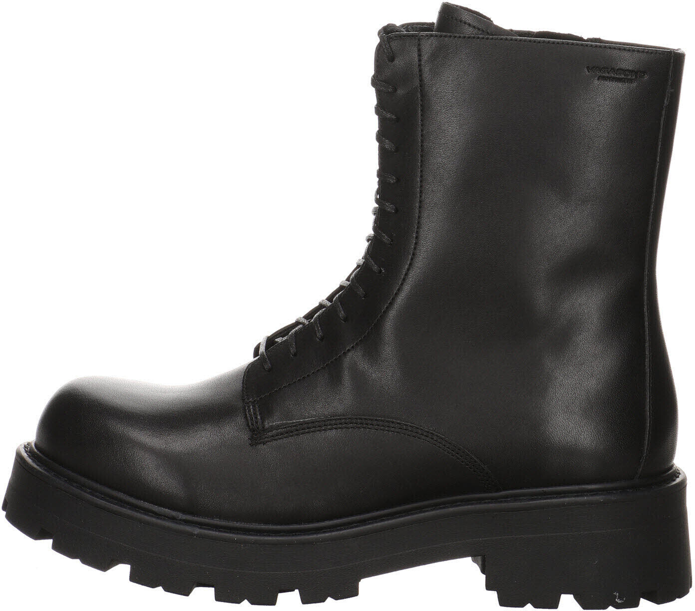 vagabond cosmo lace up chunky calf boot in black