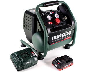 Metabo Akku-Kompressor Power 160-5 18LTX BL OF 18V, solo o. Akku+LG, 5l, 8  bar, 9,9kg - HIWESO Shop