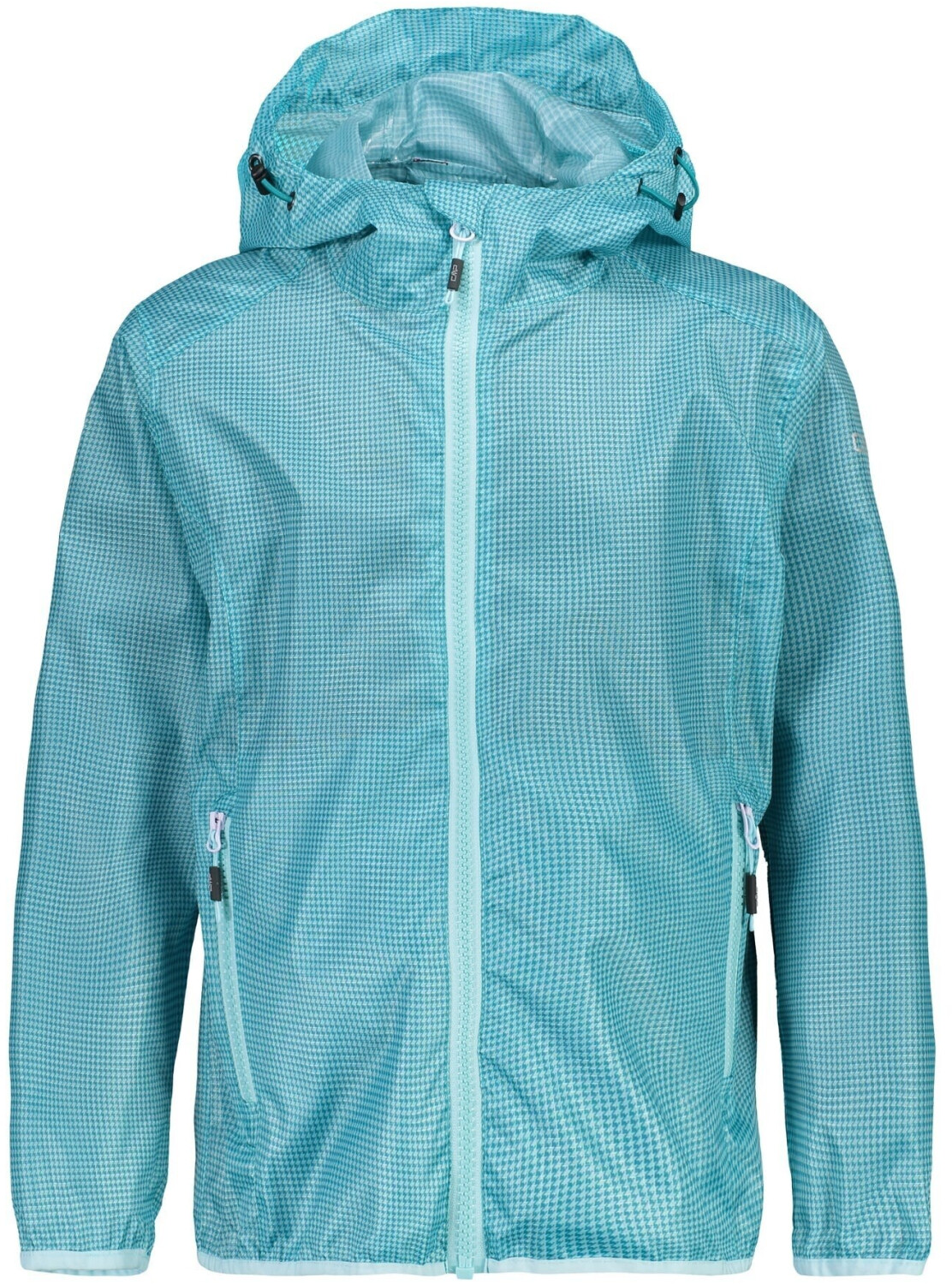 CMP Girl Packable Ripstop Jacket With Microcheck (3X57725-18YC) curacao anice