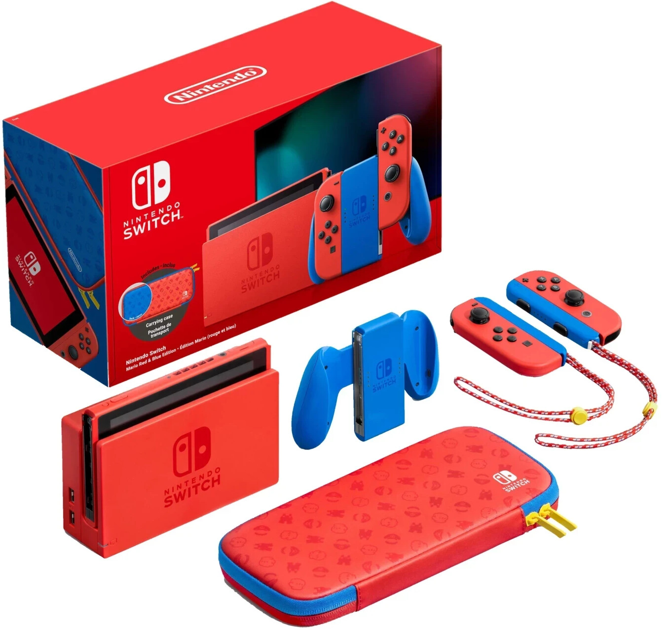 Soldes Nintendo Switch Édition Mario (rouge et bleu) 2024 au