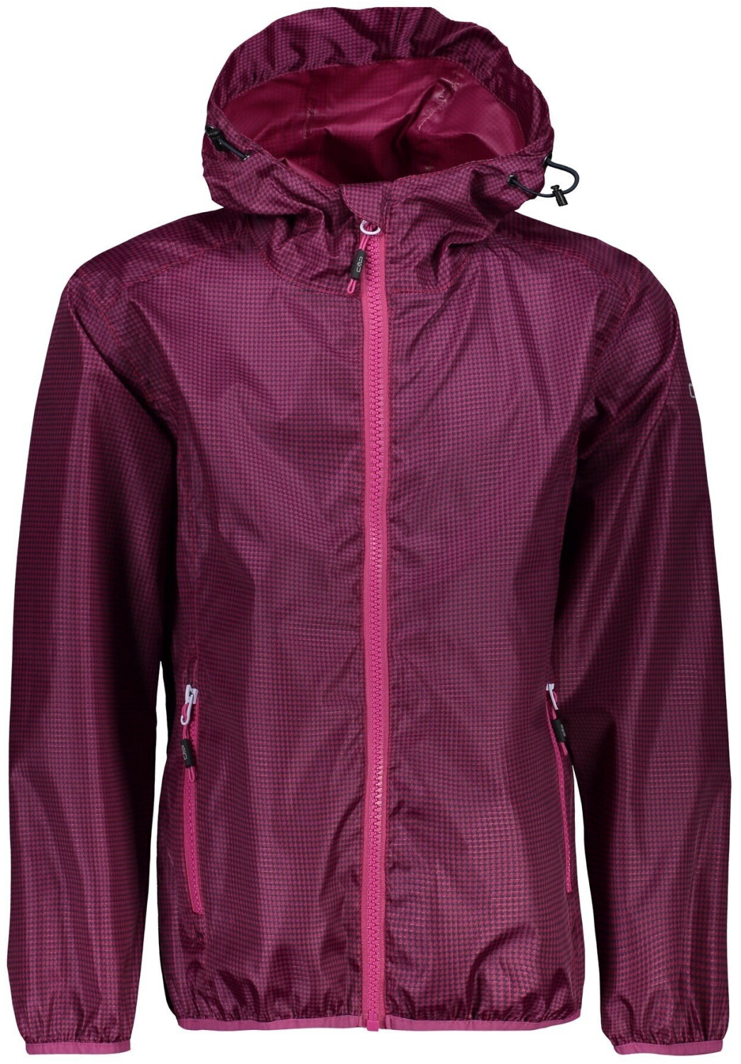 CMP Girl Packable Ripstop Jacket With Microcheck (3X57725-17YC) marine/geranium