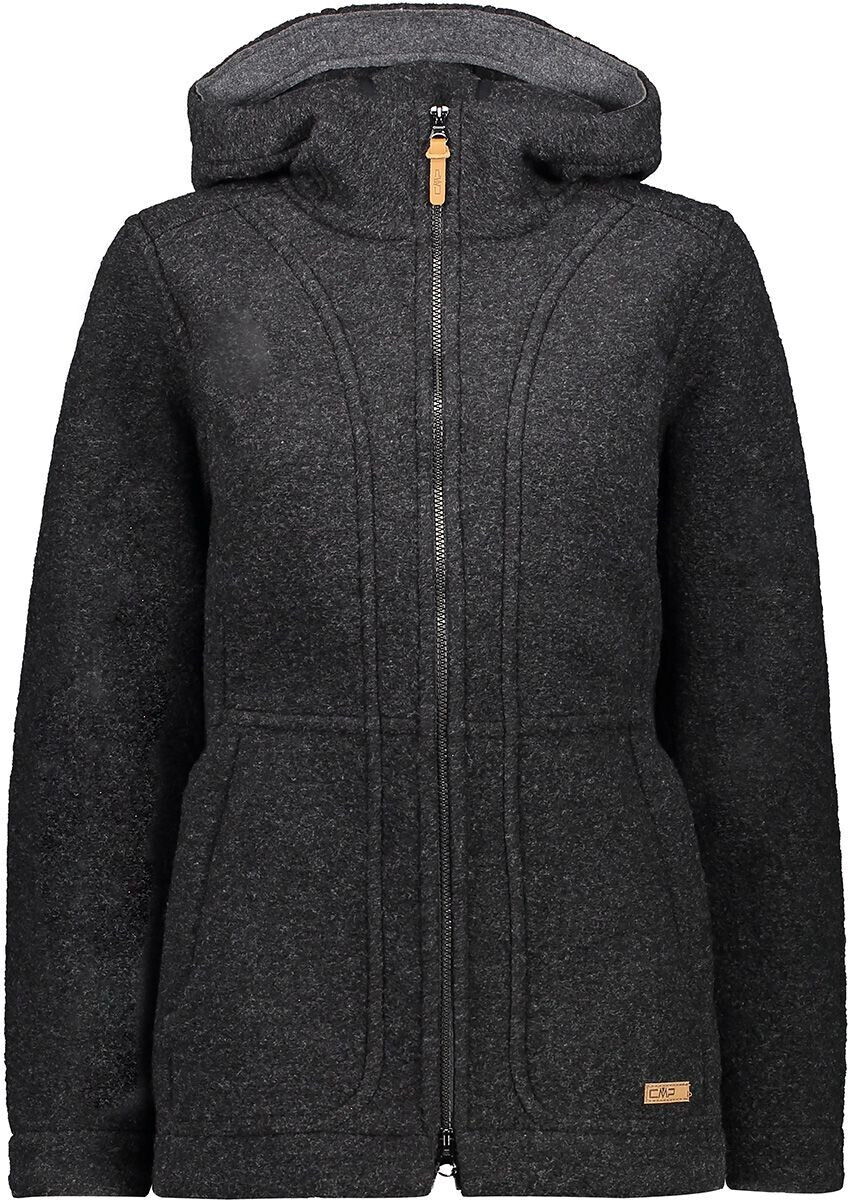 CMP Wool Blend Coat With Hood (30M3376) coal melange