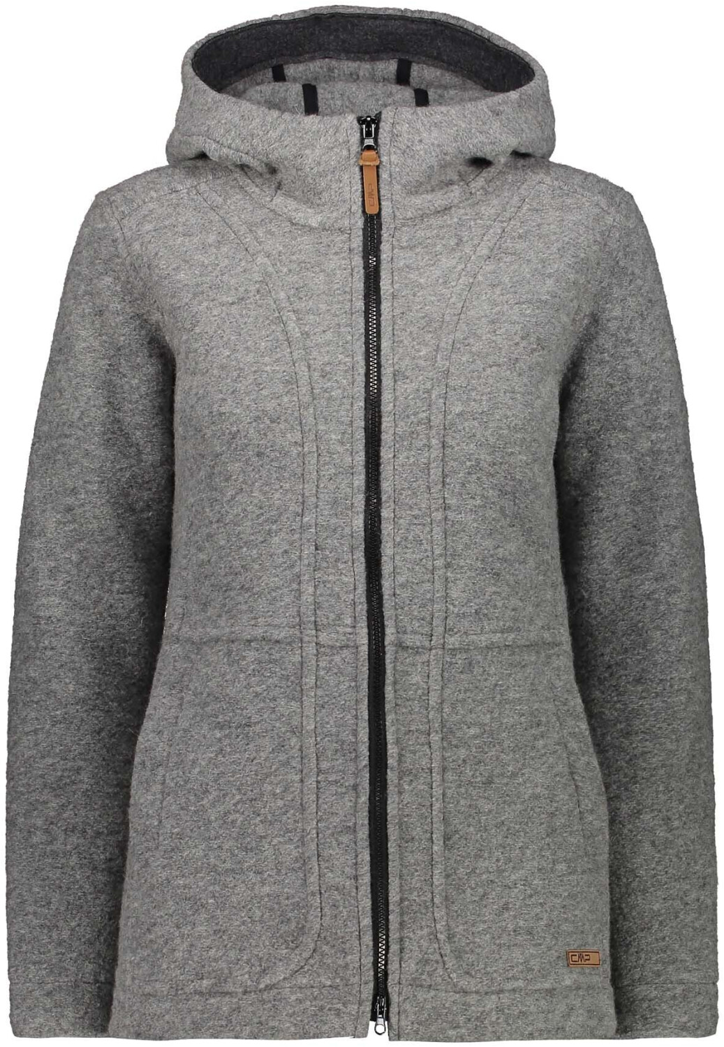 CMP Wool Blend Coat With Hood (30M3376) grey melange