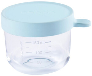 Pot conservation bébé Beaba Pack 6 portions verre (150 ml light blue / 150  ml light mist)