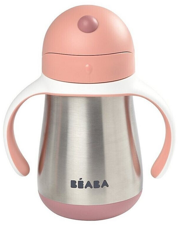 Beaba Tasse paille inox 250 ml old pink