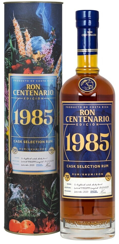 € Selection bei Preisvergleich ab Ron 40,00 | Centenario 43% Cask Rum 1985 0,7l