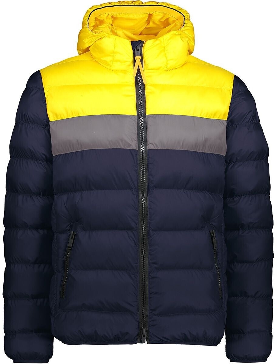 CMP Men Colour-Block Quilted Jacket (30K2757-32NF) bblue/honey