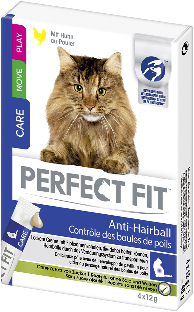 Perfect Fit Cat Creamy Snacks Anti Hairball 4 x 12g