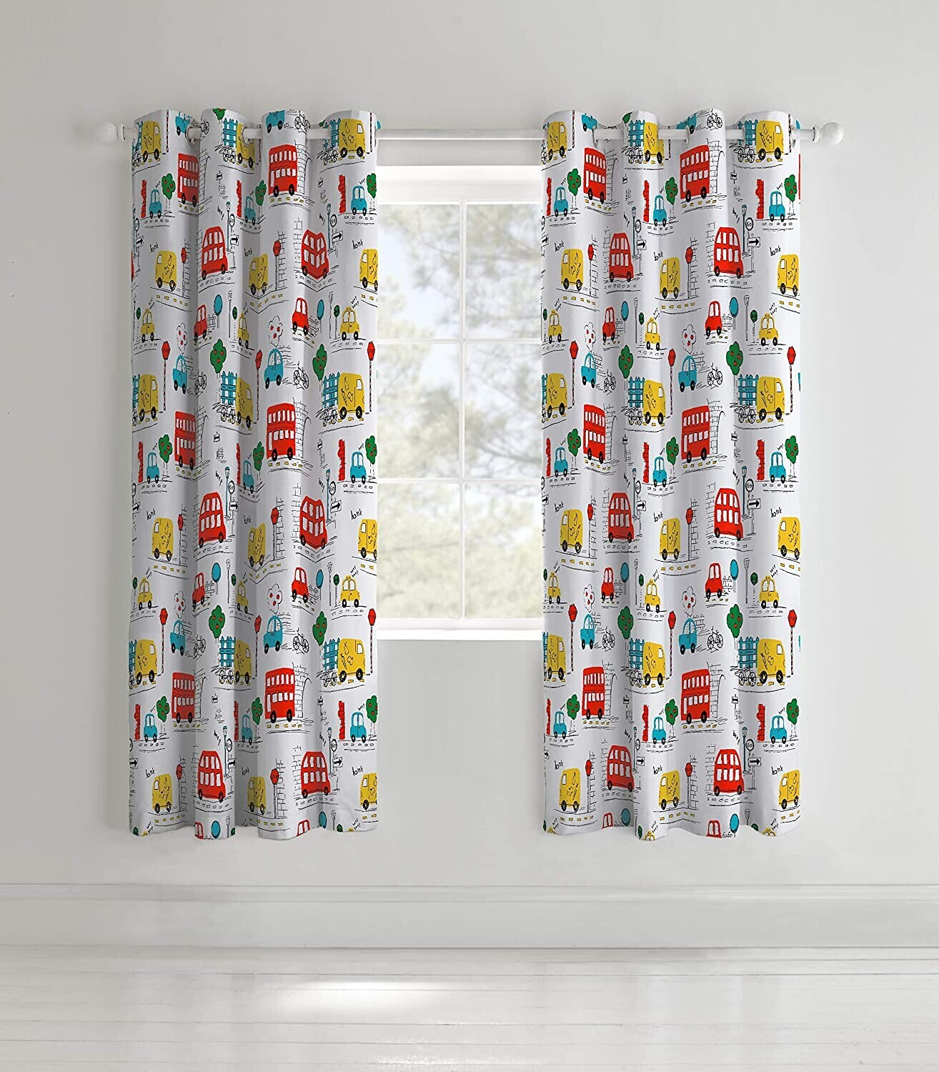 Photos - Curtains & Drapes Catherine Lansfield Cars & Buses Kid's Curtains 