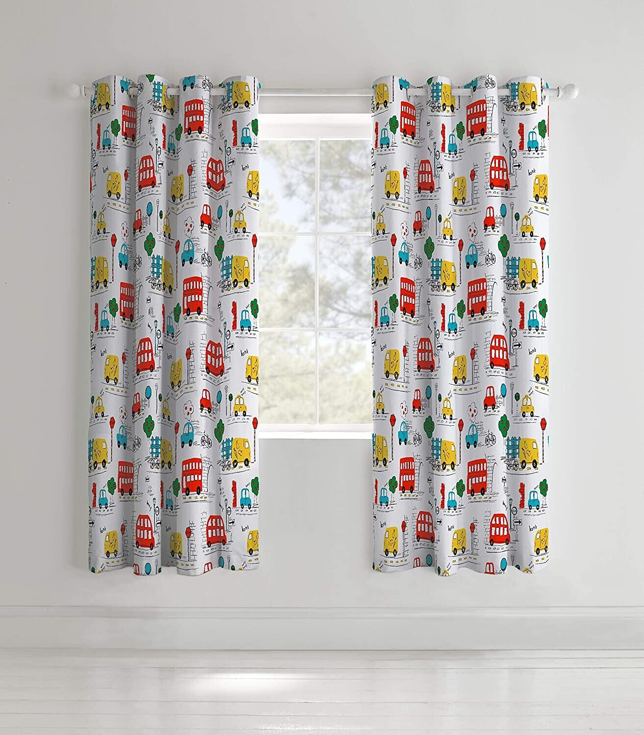 Catherine Lansfield Cars & Buses Kid's Curtains