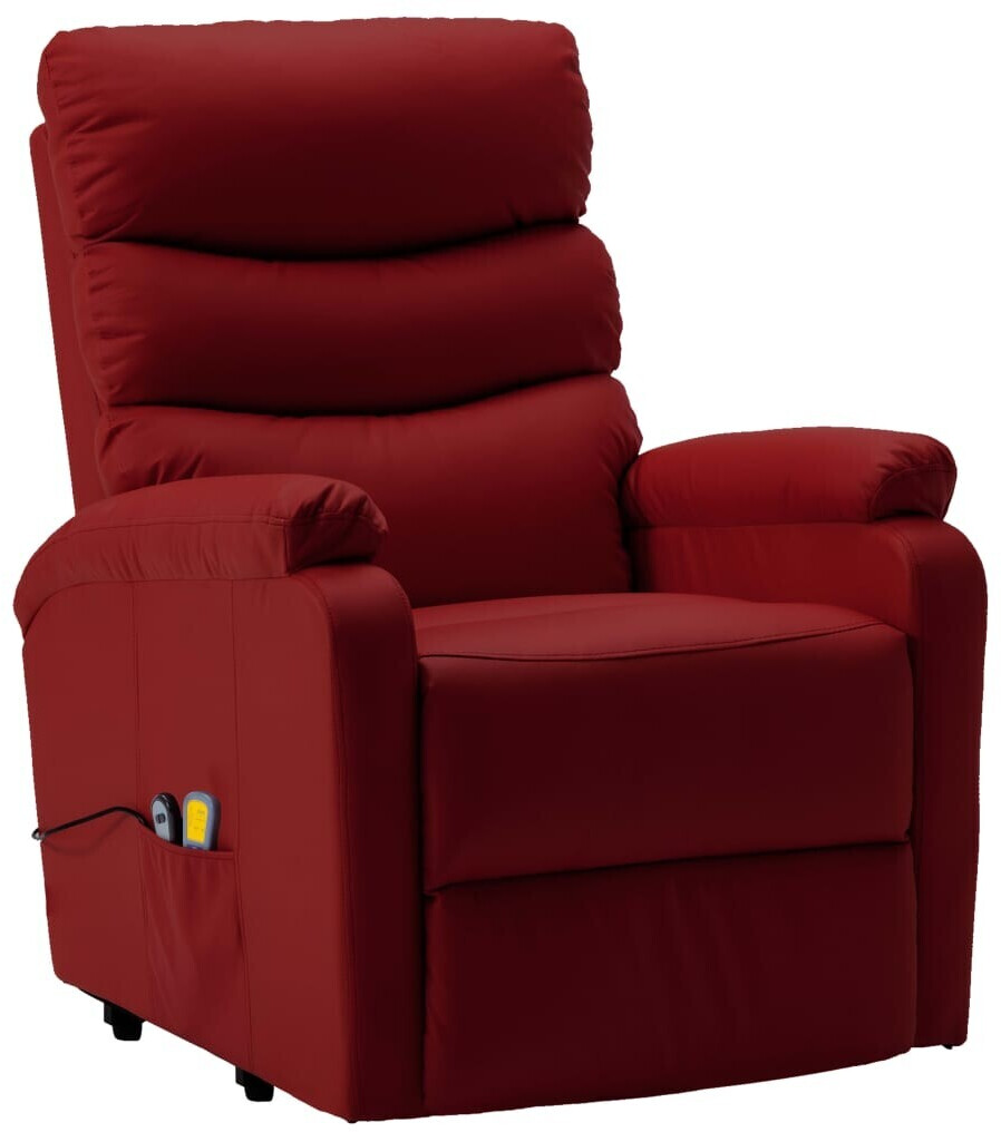 VidaXL Massage Seat with Stand-Up Support Imitation Leather wine red (321287)