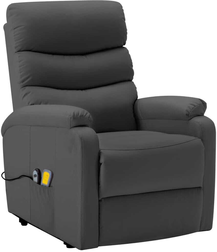 VidaXL Massage Seat with Stand-Up Support Imitation Leather anthracite (321286)
