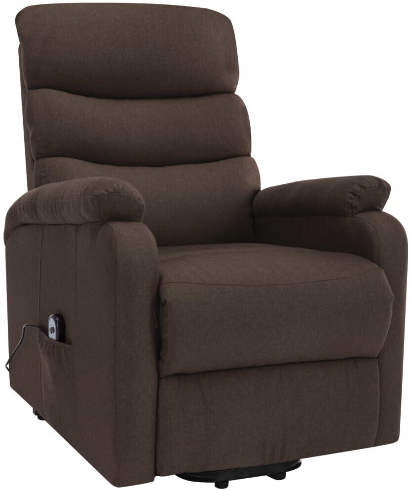 vidaXL Massage Seat with Stand-Up Support Fabric brown (321250)
