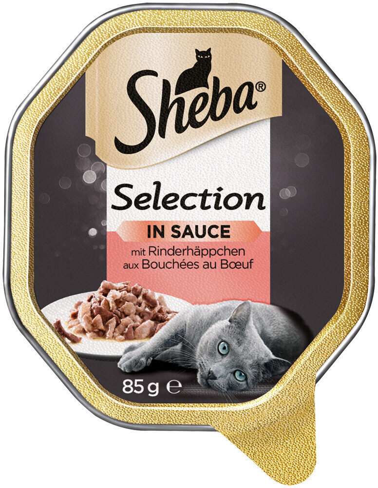 Sheba Selection in sauce with beef bites bowl 85g