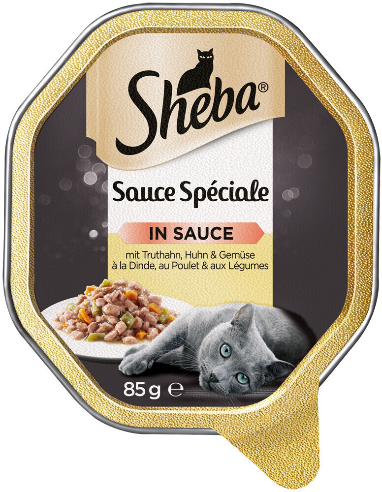 Sheba Sauce Spéciale with turkey, chicken and vegetables bowl 85g