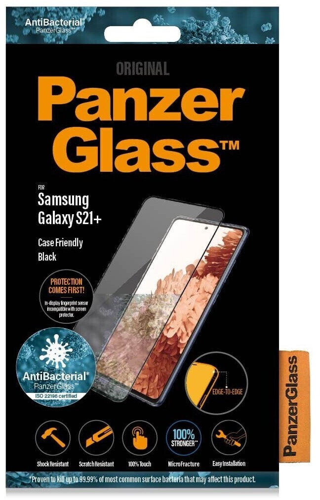 PanzerGlass Case Friendly AntiBacterial Black Samsung Galaxy S21 Plus