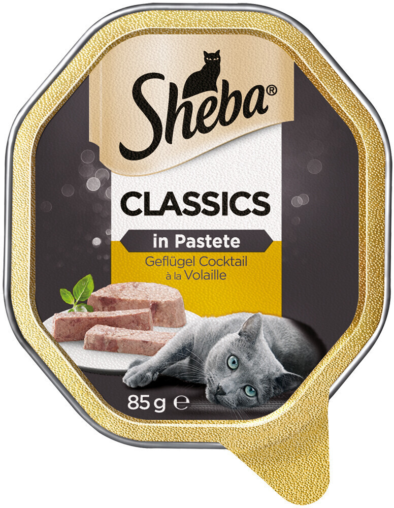 Sheba Classics in pâté with poultry cocktail 85g