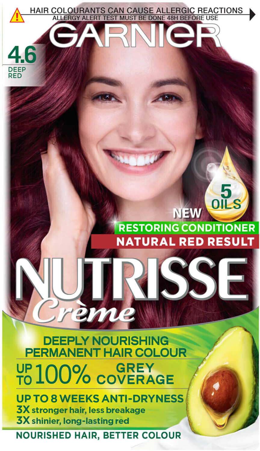 Photos - Hair Dye Garnier Nutrisse Permanent  4.6 Deep Red 