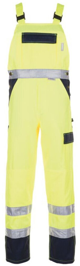 Planam Warnschutz Latzhose (2027) yellow/blue