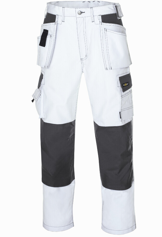 teXXor Canvas-Bundhose Panama weiß/grau