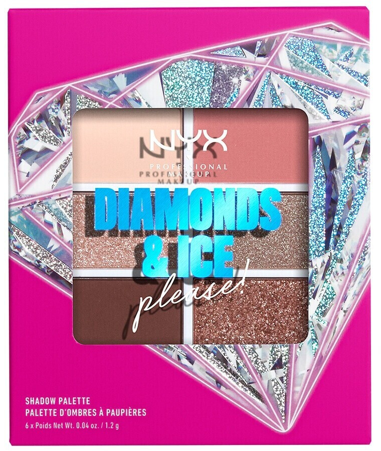 NYX Diamonds & Ice 6-Pan Eyeshadow Palette (1,2g) 602 - Diamond Delirious