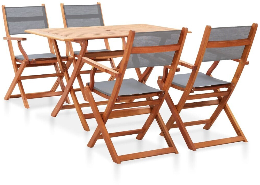vidaXL Salon d'extérieur en bois d'eucalyptus 5 pièces