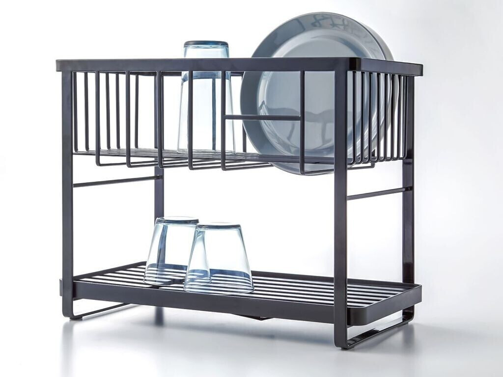 YAMAZAKI Tower draining rack, black