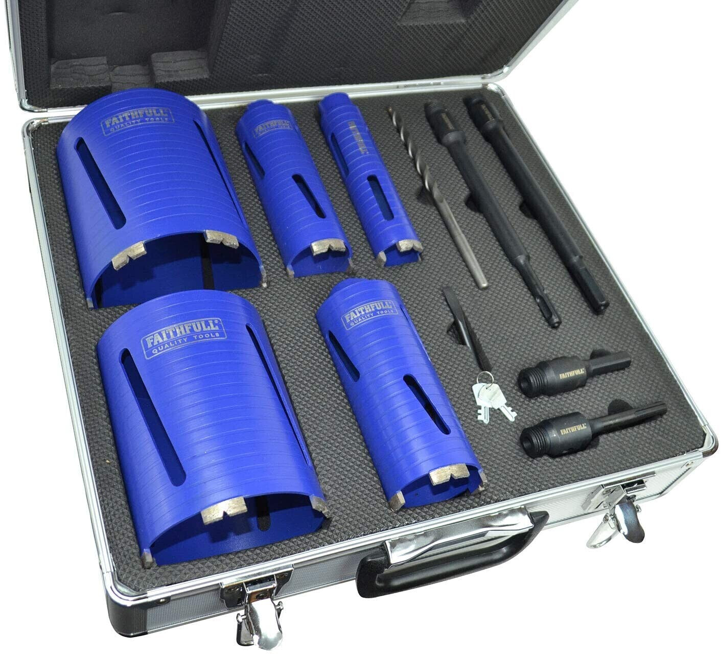 Faithfull FAIDCKIT11 Diamond Core Drill Kit with Case (Pack of 11)