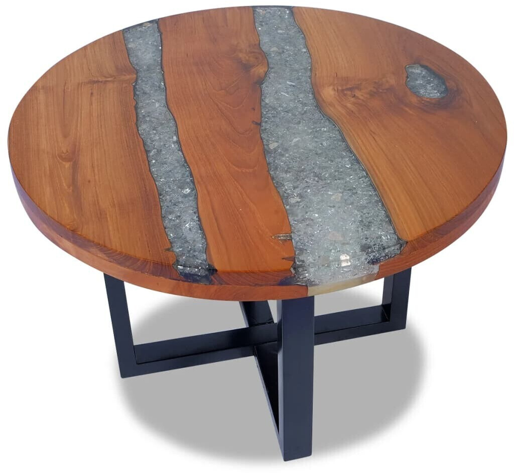 vidaXL Teak Resin Round Coffee Table