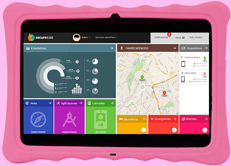 SaveFamily Children Tablet Evolution 10 pink