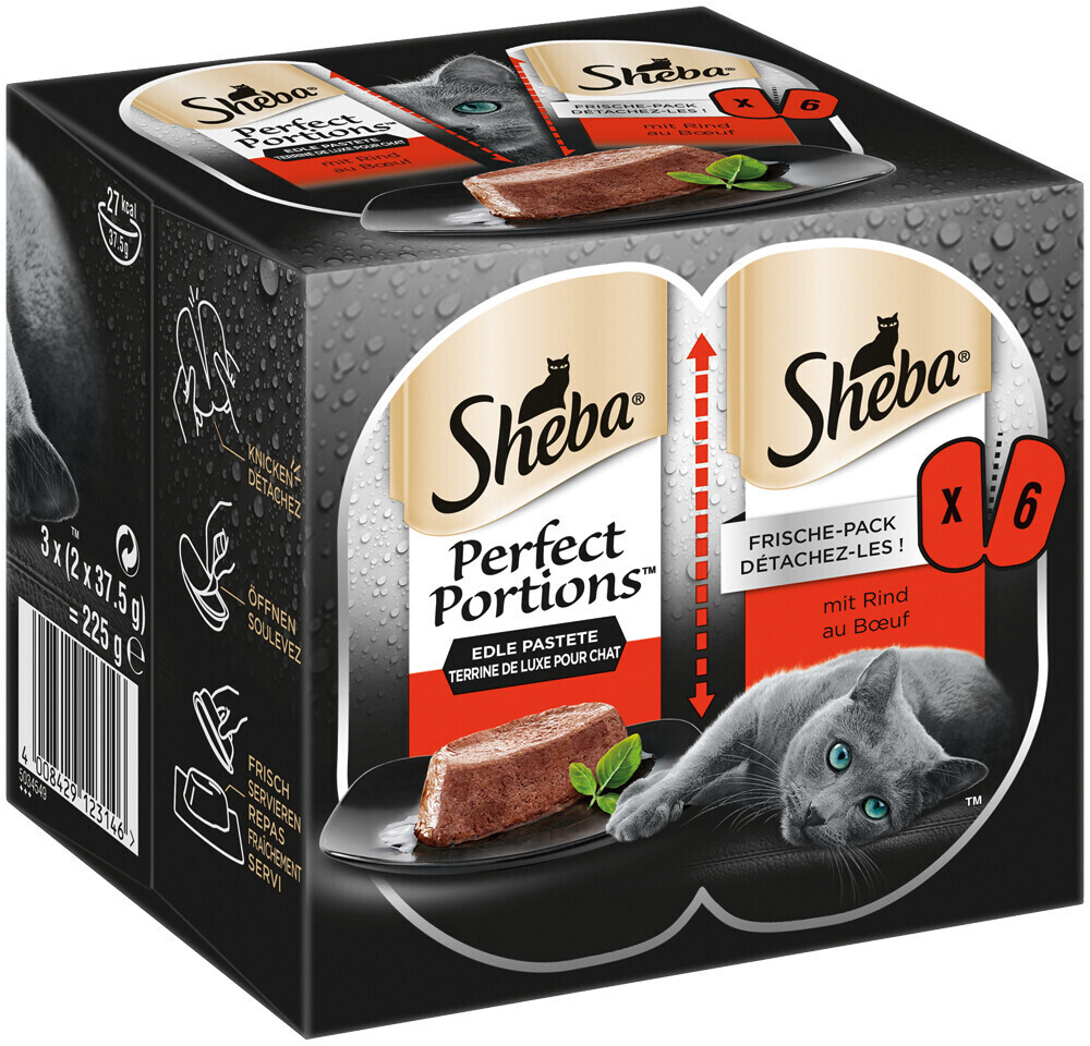 Sheba PERFECT PORTIONS with beef 3 x 2 x 37,5g
