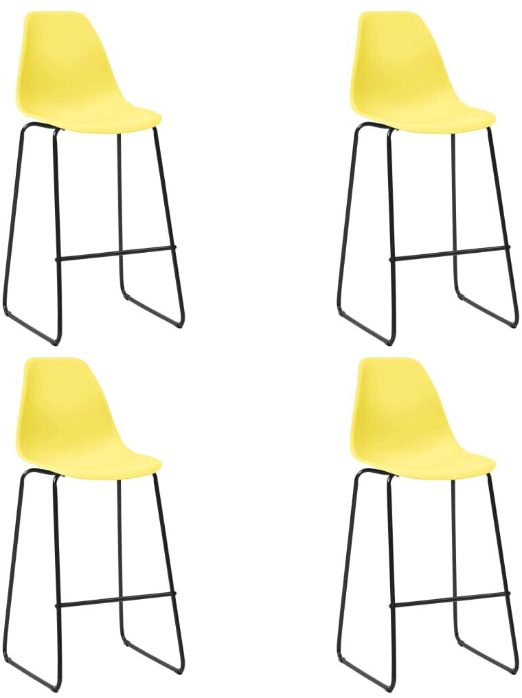 VidaXL Bar Chairs, Yellow (4 Pieces)