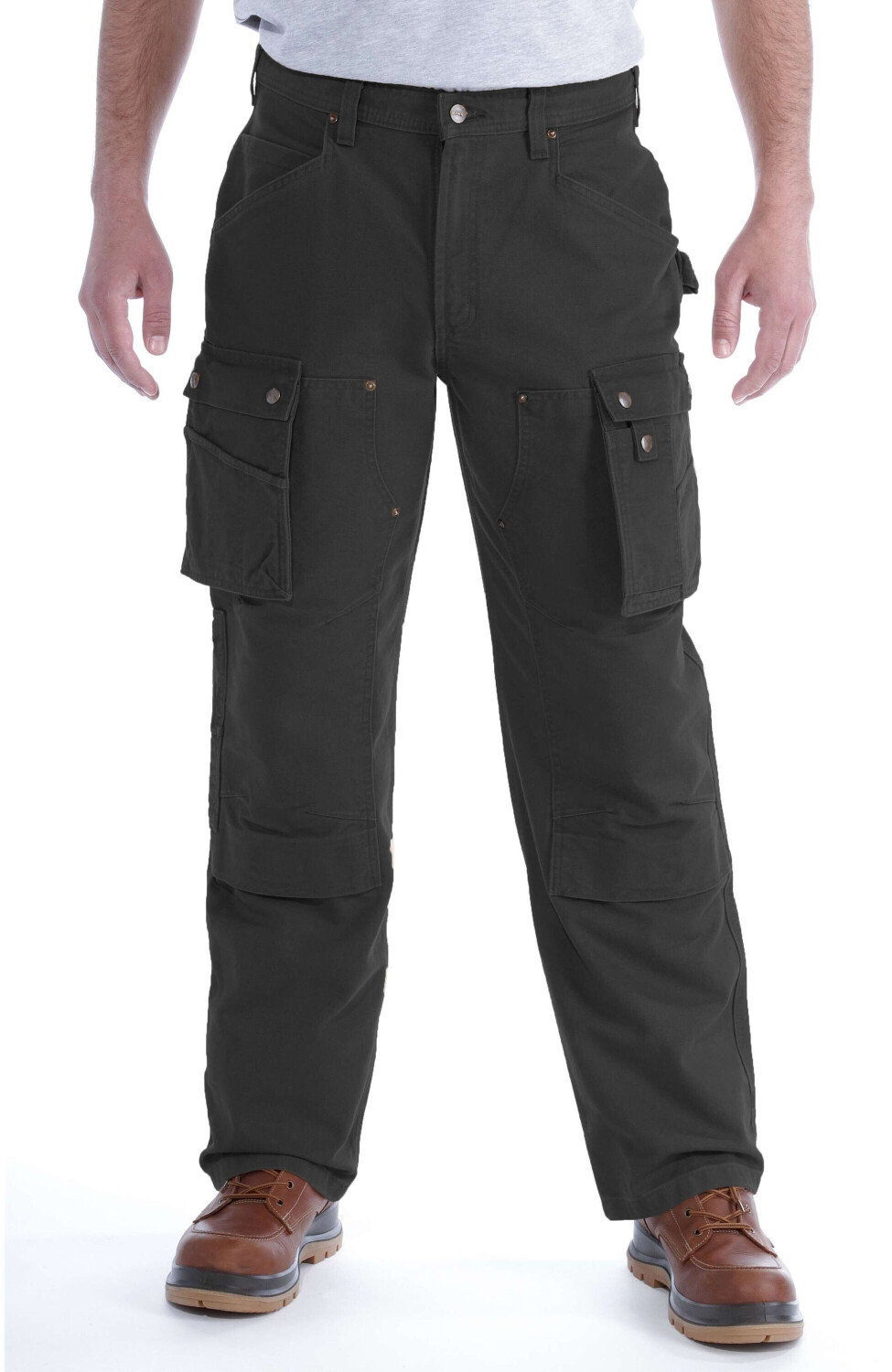Buy Carhartt Duck Multi Pocket Cargo Pants black from £51.18 (Today ...