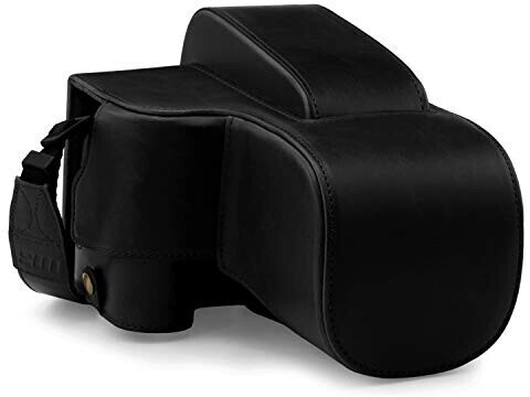 MegaGear Ever Ready Protecting Leather Case for Nikon Coolpix P950 Black