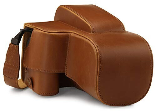 MegaGear Ever Ready Protecting Leather Case for Nikon Coolpix P950 Light Brown