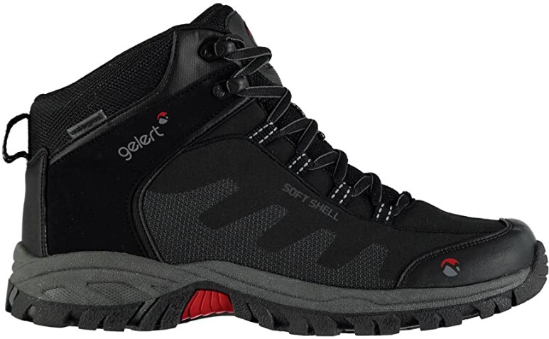 Gelert Mens Softshell Mid Walking Boots black