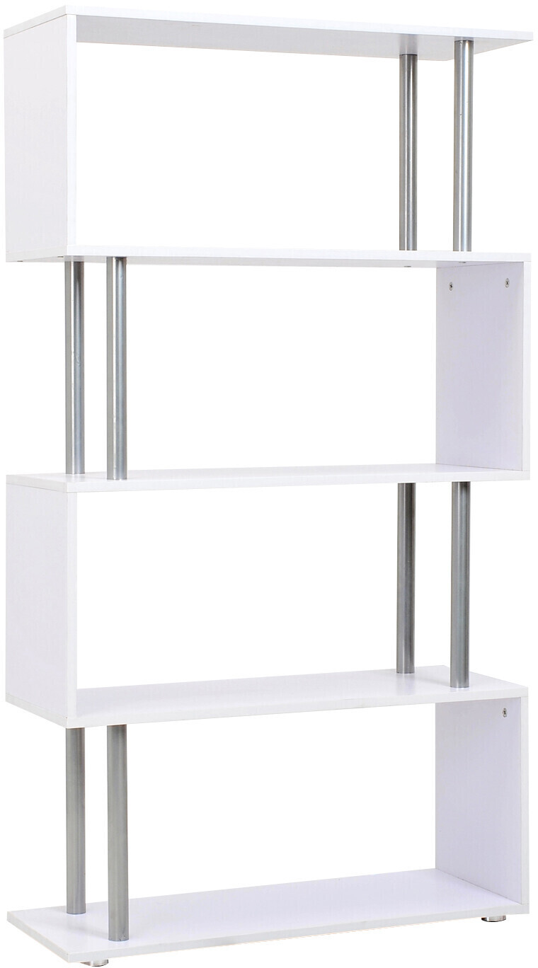 HomCom Bookshelf 4 shelves white (02-0599)